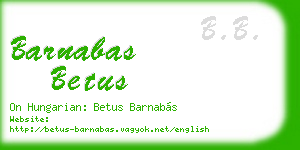 barnabas betus business card